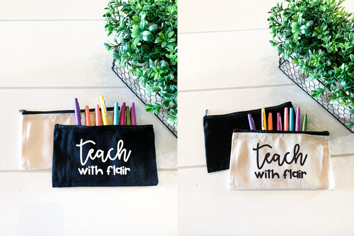 Your Custom Personalized Teacher Zipper Pouch; Pencil Bag;  # teacher tools; Makeup Bag; Essential Oil