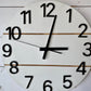 White shiplap raised numbers Wood Clock