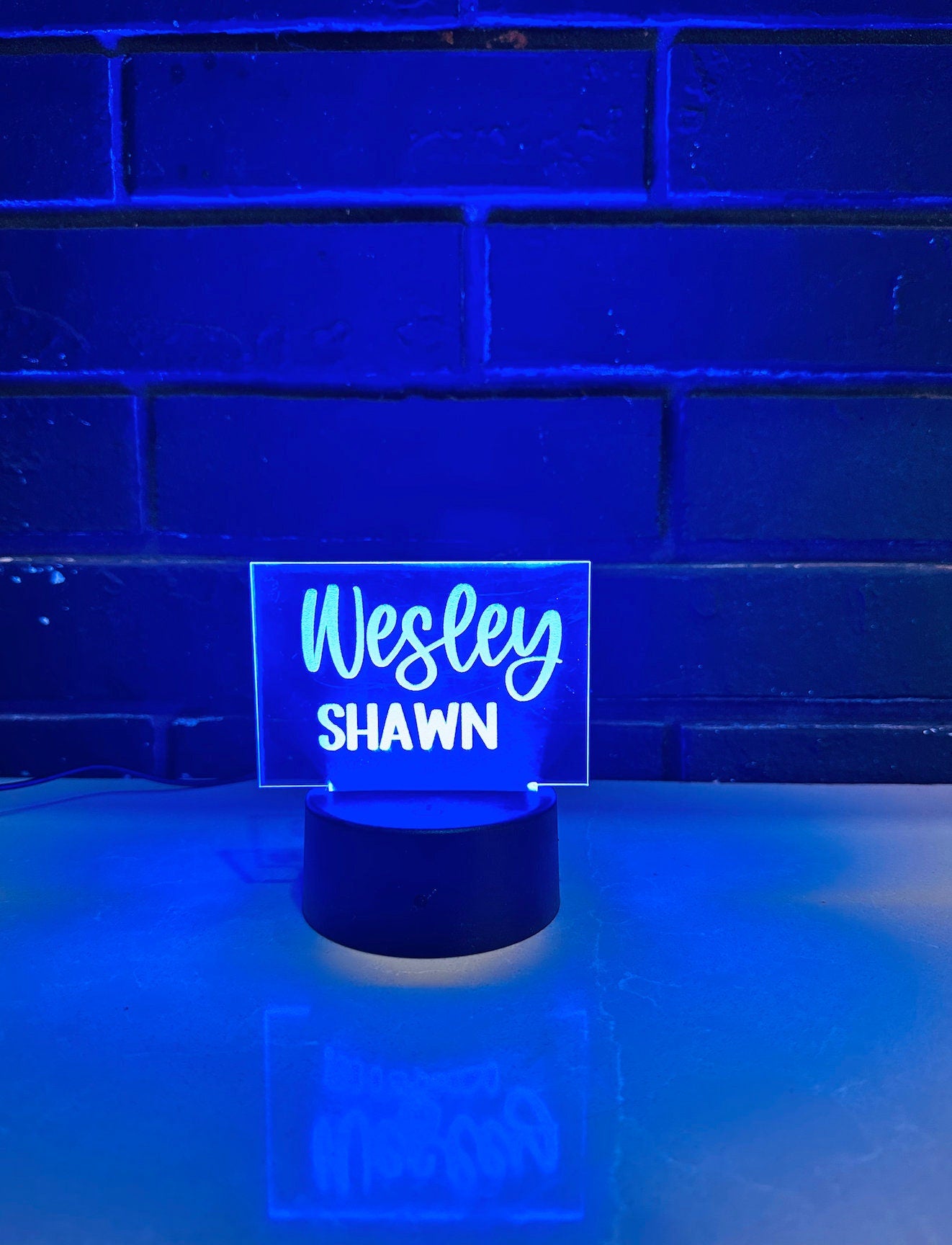 Your Custom Name Design Night Light Stand - 3D LED Lamp Base with Adjustable Colors
