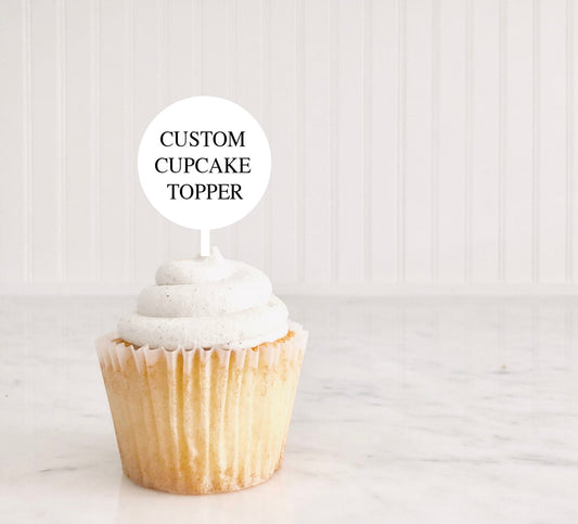 Custom Cupcake topper for birthday, Personalized cake topper, Rustic wood happy birthday kids party
